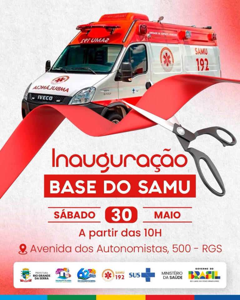 Rio Grande da Serra inaugura Base do SAMU neste sábado (30)